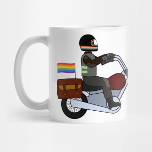Gay pride rainbow ride motorcycle freedom Mug